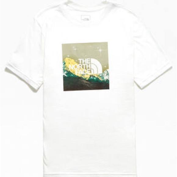 The North Face White Short Sleeve Tee with Graphic Design - Picture 1 of 3